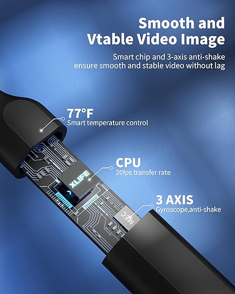 SmartScan Wireless Ear Cleaner with Camera Wireless Otoscope 1080P HD Camera Ear Wax Removal Kit for iPhone iPad Android 360 Wide Angle Lens