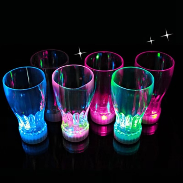 Plastic Led Flashing Cup Led Light Up Beer Cup Water Hanging Glass Cup For Wedding Party – 1pc Plastic Led Lighting Bulb – Decor Led Glowing Plastic Cups Fashing Drink Luminous Lights Cup – 250ml ( With Box )