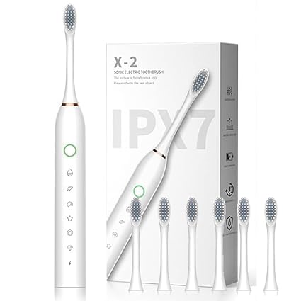 6 Modes Electric Toothbrushes for Adults Kids Smart Timer Rechargeable Whitening Toothbrush IPX7 Waterproof Tooth brush holder