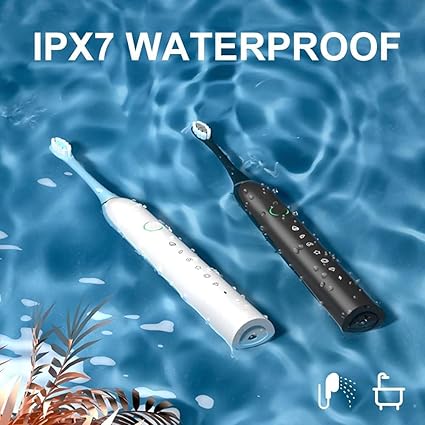 6 Modes Electric Toothbrushes for Adults Kids Smart Timer Rechargeable Whitening Toothbrush IPX7 Waterproof Tooth brush holder