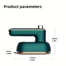 Portable Handheld Steam Iron – 180° Rotatable, Foldable Mini Garment Steamer for Home & Travel