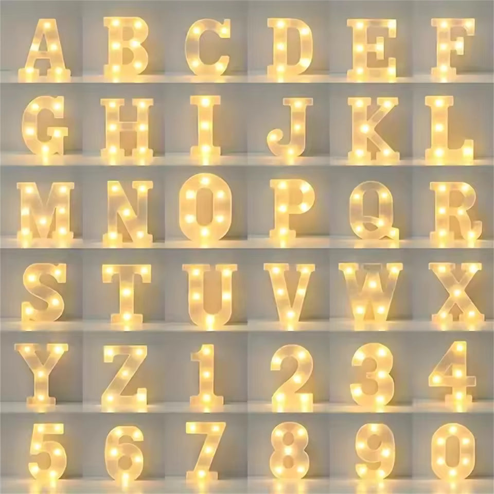 16cm LED letter light, luminous letter and number night light