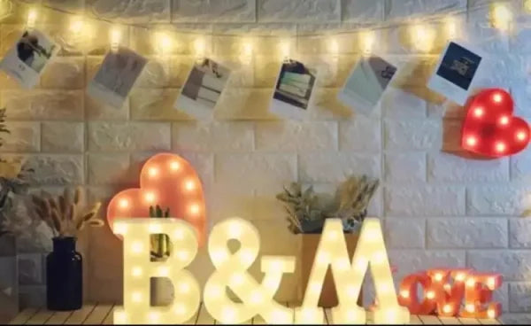 16cm LED letter light, luminous letter and number night light
