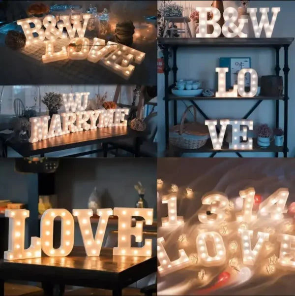 16cm LED letter light, luminous letter and number night light
