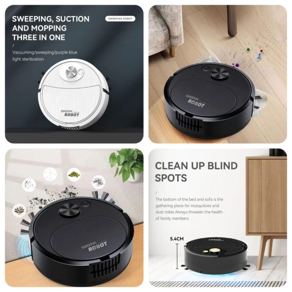 Portable Mini Wireless Automatic Sweeping Robot Mopping Rechargeable Cleaning Machine Vacuum Cleaner For Home Office Robot (random Colors) ₨1,355