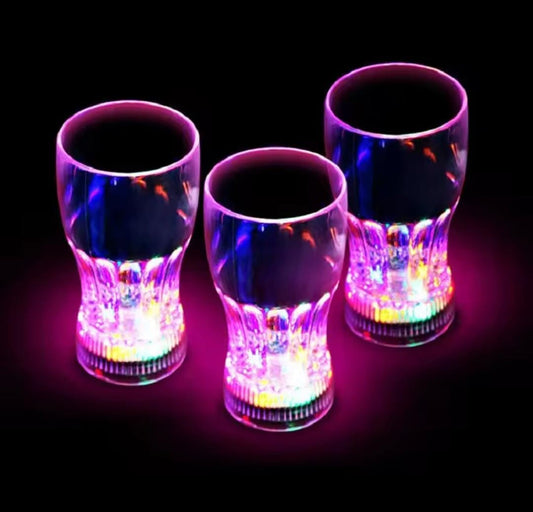 Plastic Led Flashing Cup Led Light Up Beer Cup Water Hanging Glass Cup For Wedding Party – 1pc Plastic Led Lighting Bulb – Decor Led Glowing Plastic Cups Fashing Drink Luminous Lights Cup – 250ml ( With Box )