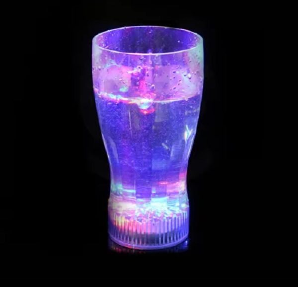 Plastic Led Flashing Cup Led Light Up Beer Cup Water Hanging Glass Cup For Wedding Party – 1pc Plastic Led Lighting Bulb – Decor Led Glowing Plastic Cups Fashing Drink Luminous Lights Cup – 250ml ( With Box )