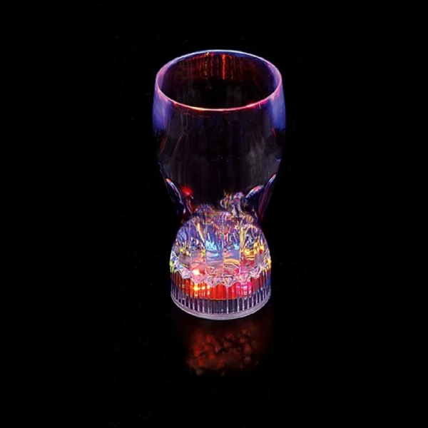Plastic Led Flashing Cup Led Light Up Beer Cup Water Hanging Glass Cup For Wedding Party – 1pc Plastic Led Lighting Bulb – Decor Led Glowing Plastic Cups Fashing Drink Luminous Lights Cup – 250ml ( With Box )