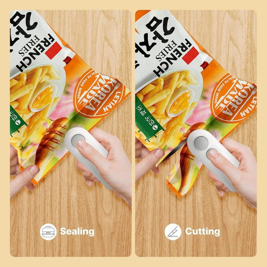 Heat Sealing Machine 2 In 1 Cutting And Sealer Usb Rechargeable Food Sealer Mini Sealer For Snack Storage Food Sealer For Chip Bags, Plastic Bags, Food Storage (random Color)