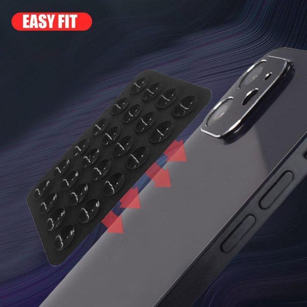 1 Pc Mobile Phone Silicone Suction Cup Square Mobile Phone Single-sided Case Anti-slip Holder Mount Suction (random Color)