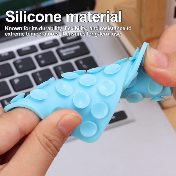 1 Pc Mobile Phone Silicone Suction Cup Square Mobile Phone Single-sided Case Anti-slip Holder Mount Suction (random Color)